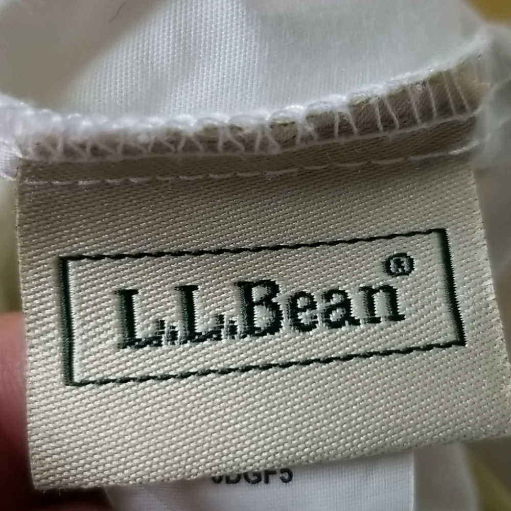 LL Bean Queen Pastel & White Floral Wildflower Cotton Duvet Comforter Cover